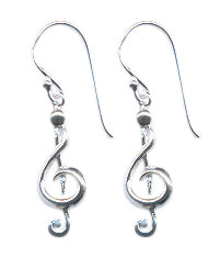 Sterling silver Music Earrings
