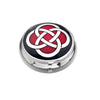 Celtic Pillbox - Double 8 Knot - Black/ Red
