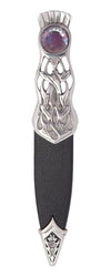 Pewter Thurso Sgian Dubh with Amethyst