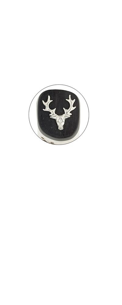 Staghorn Damascus Sgian Dubh with Stag & Black Sheath