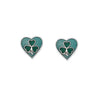 Stud Earrings Celtic Heart Shamrock