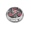 Celtic Pillbox - Triskele Durrow Black Red