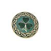 Celtic Shamrock and Knots Gold Plate Brooch