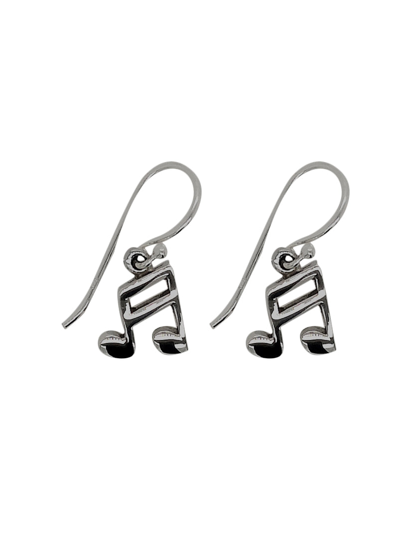 Sterling silver Music Beam Earrings