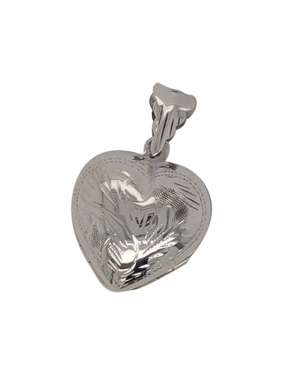 Sterling silver 22mm 4 leaf clover & Heart Locket pendant, holds 4 photos