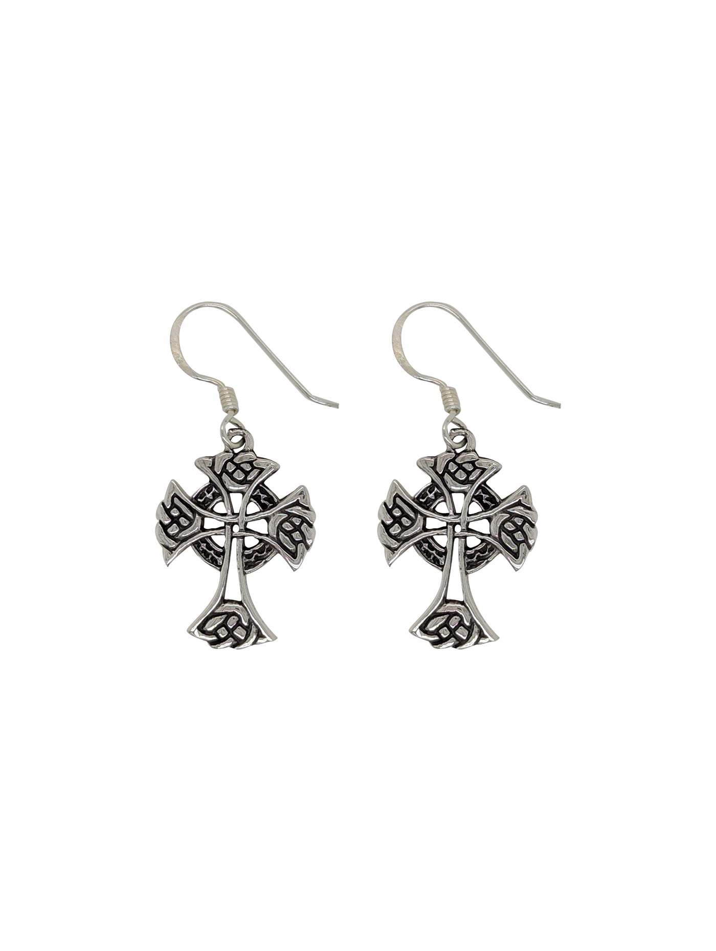Sterling silver Celtic Cross Earrings