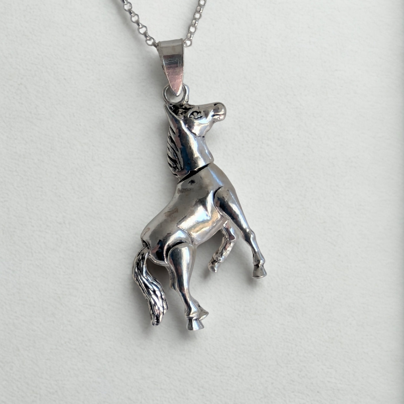 Sterling silver Moving Horses Pendant