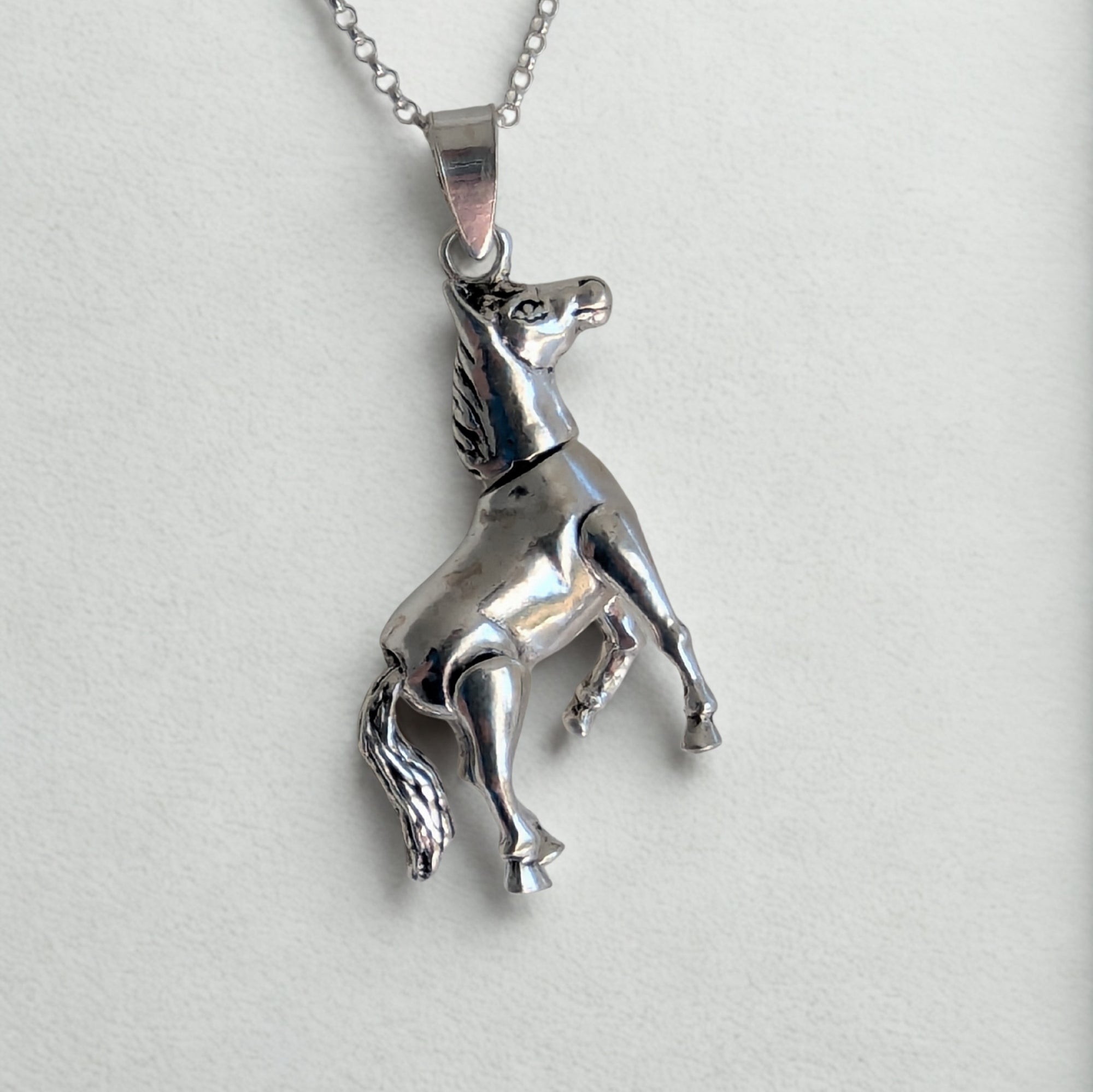 Sterling silver Moving Horses Pendant