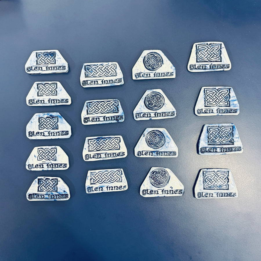 Hand Made Pottery Magnet - Blue glaze