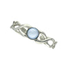 Celtic Twist Open Bangle With Coloured Stone