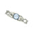 Celtic Twist Open Bangle With Coloured Stone