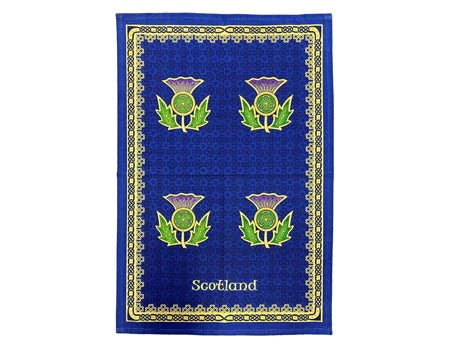 Scottish Spiral Thistle Tea Towel