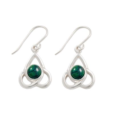 Celtic Sterling Silver Drop Earrings