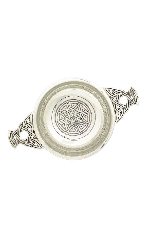 4 inch Celtic Weave Pewter Quaich