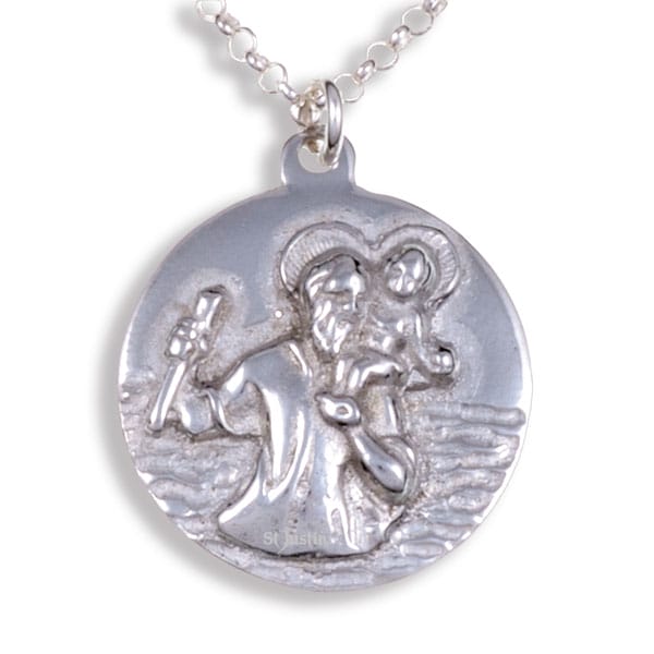 St Christopher Pendant in Cornish Tin