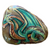Painted Rock Celtic Dragon Green and Orange