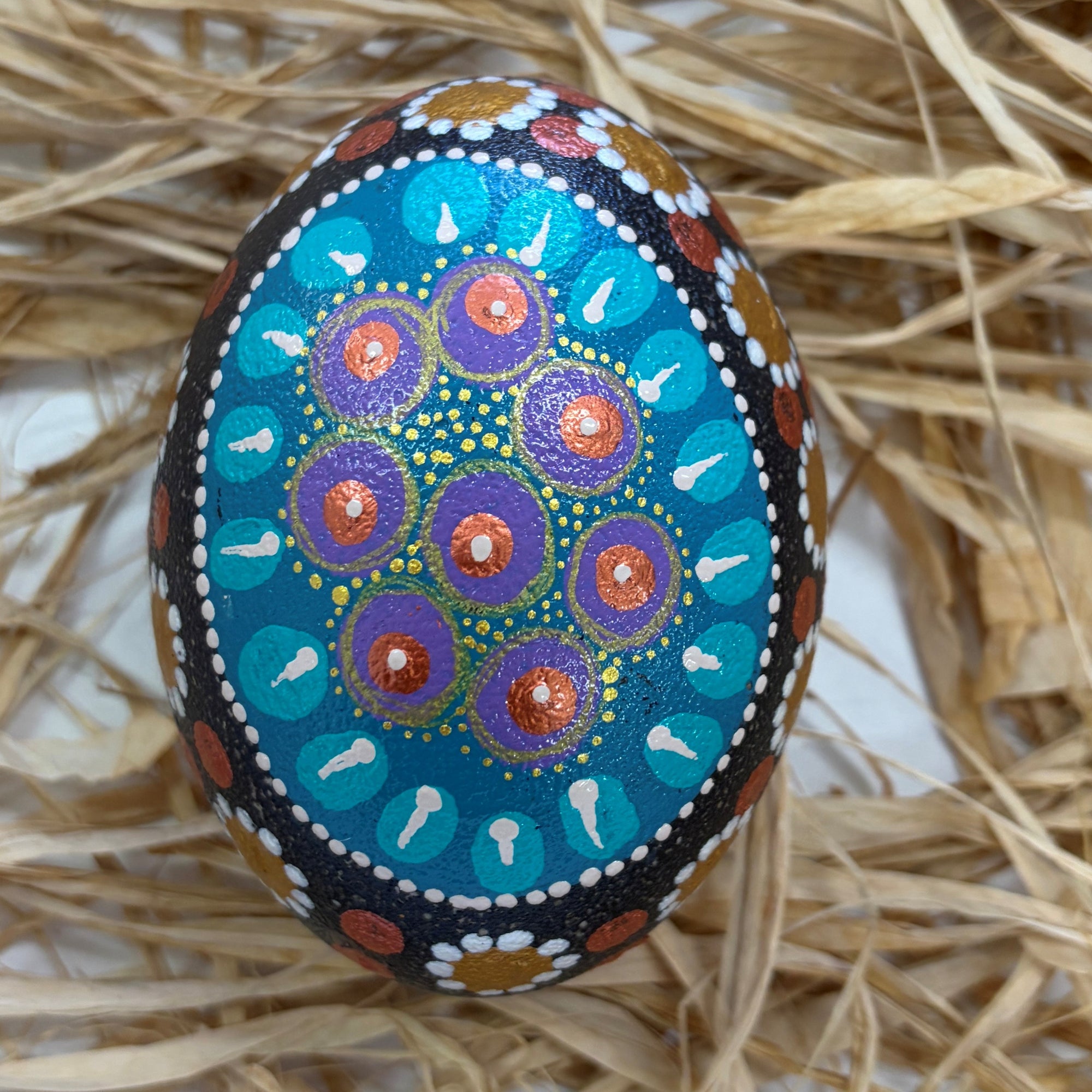 Hand Painted Emu Egg 1