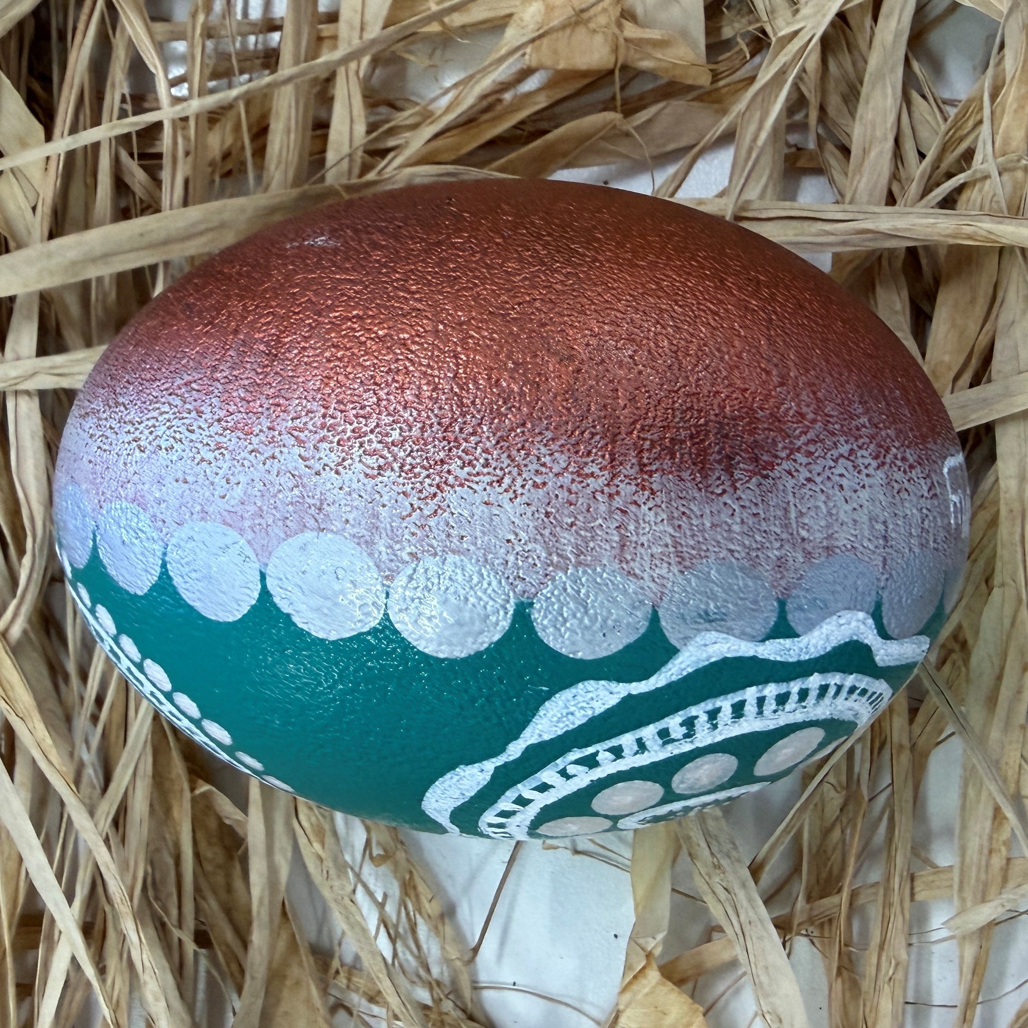 Hand Painted Emu Egg 9