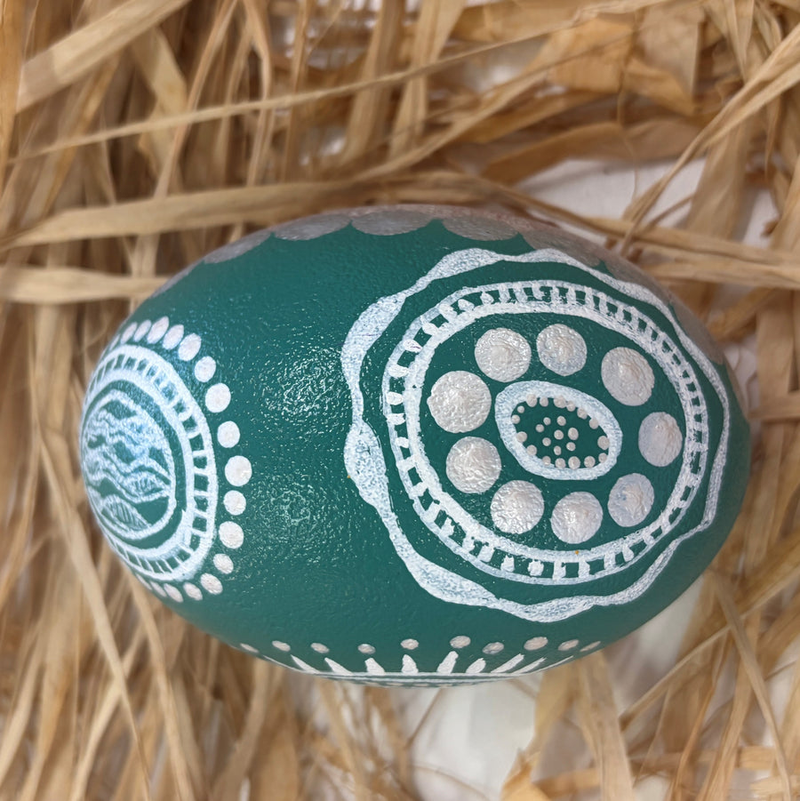 Hand Painted Emu Egg 9