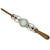 Celtic Knot hairslide with wooden pin - Green Glass