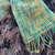 Green and autumn tones Merino Wool Scarf