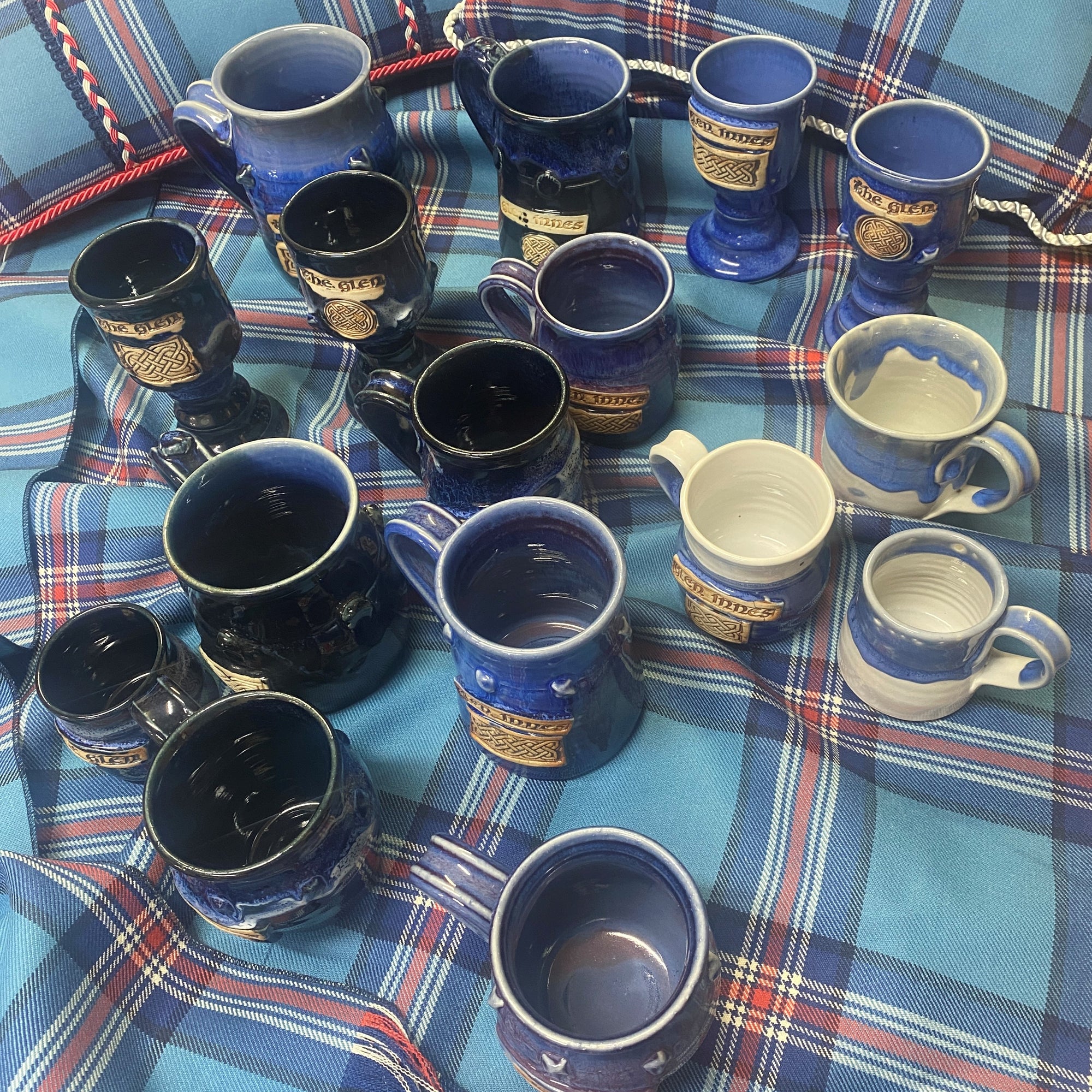 Hand Made Pottery Goblet Light Blue