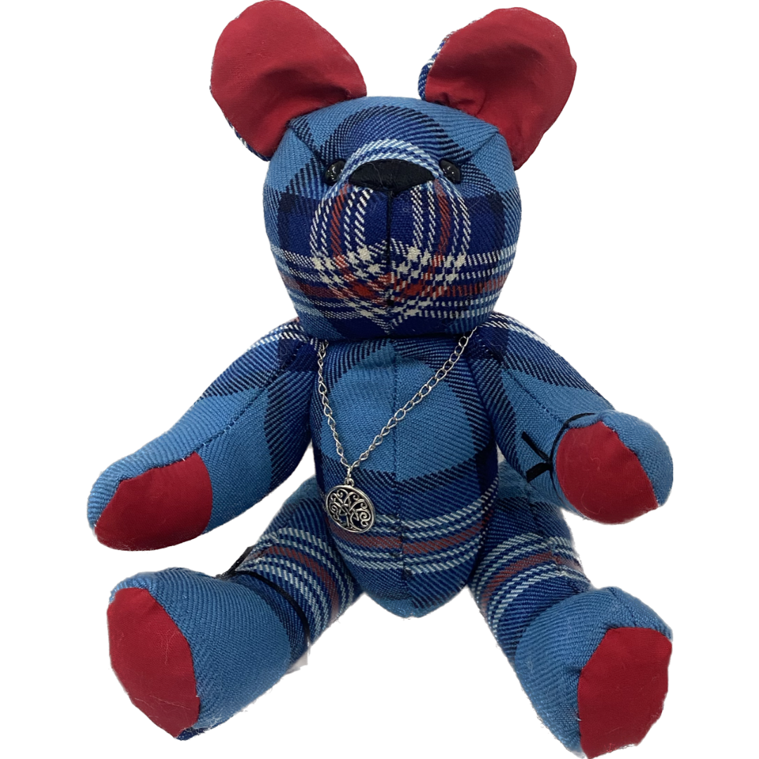 Hamish Teddy Bear Glen Innes Tartan with White Trim