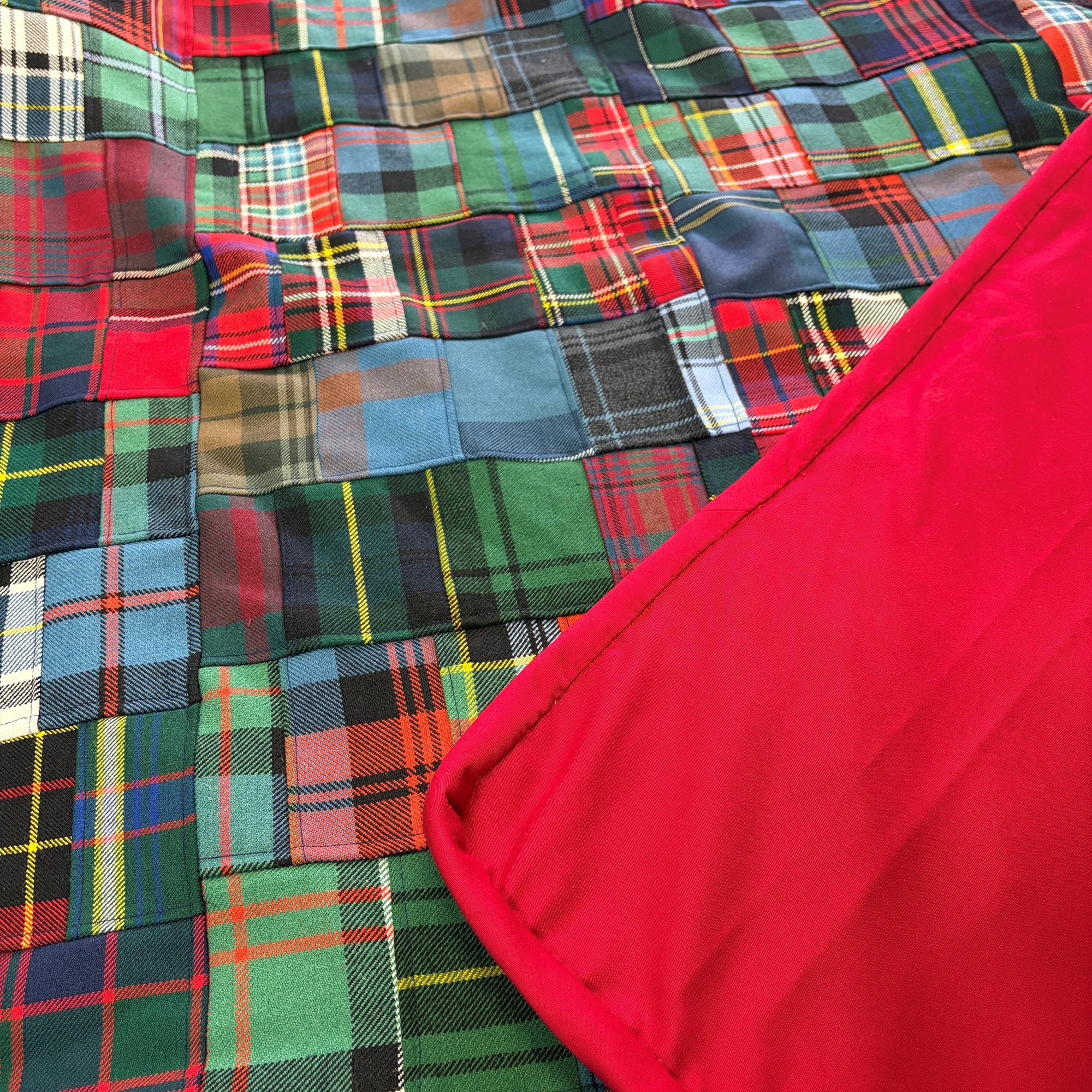 Patchwork Tartan Rug - Mixed tartan