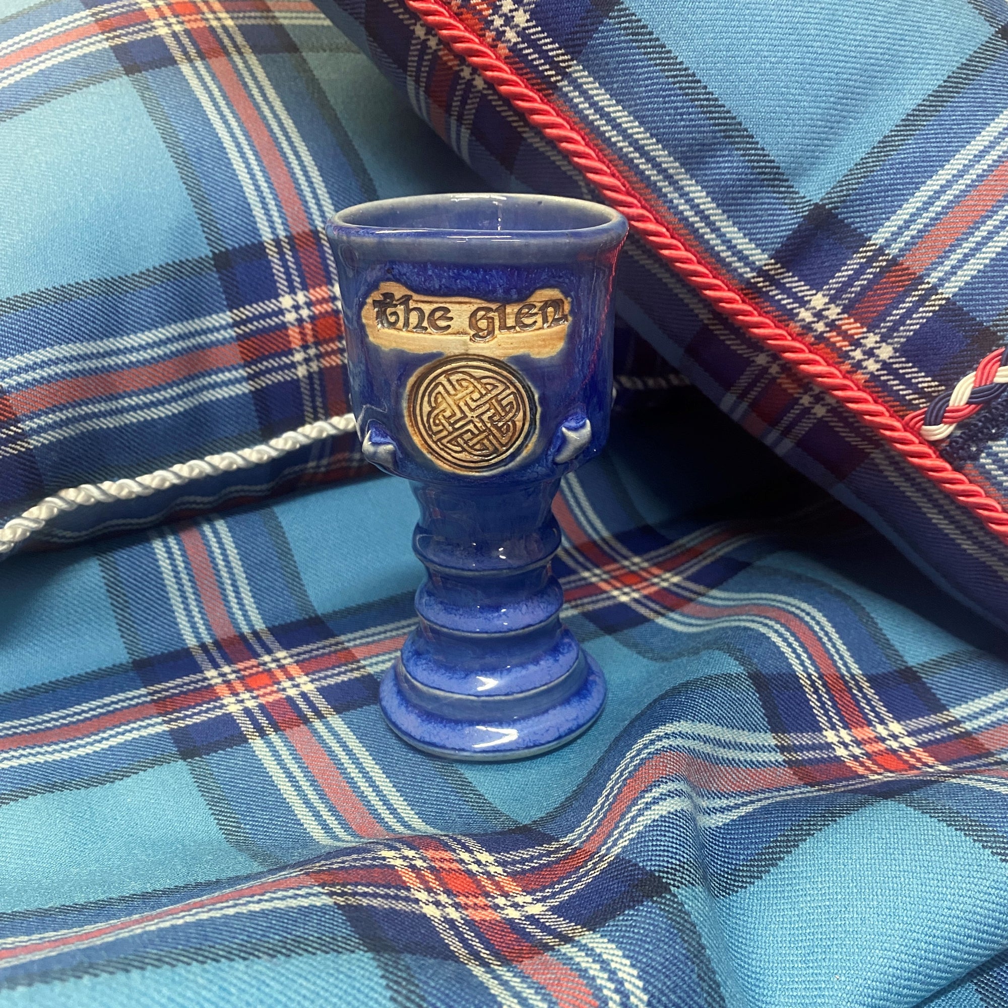 Hand Made Pottery Goblet Light Blue