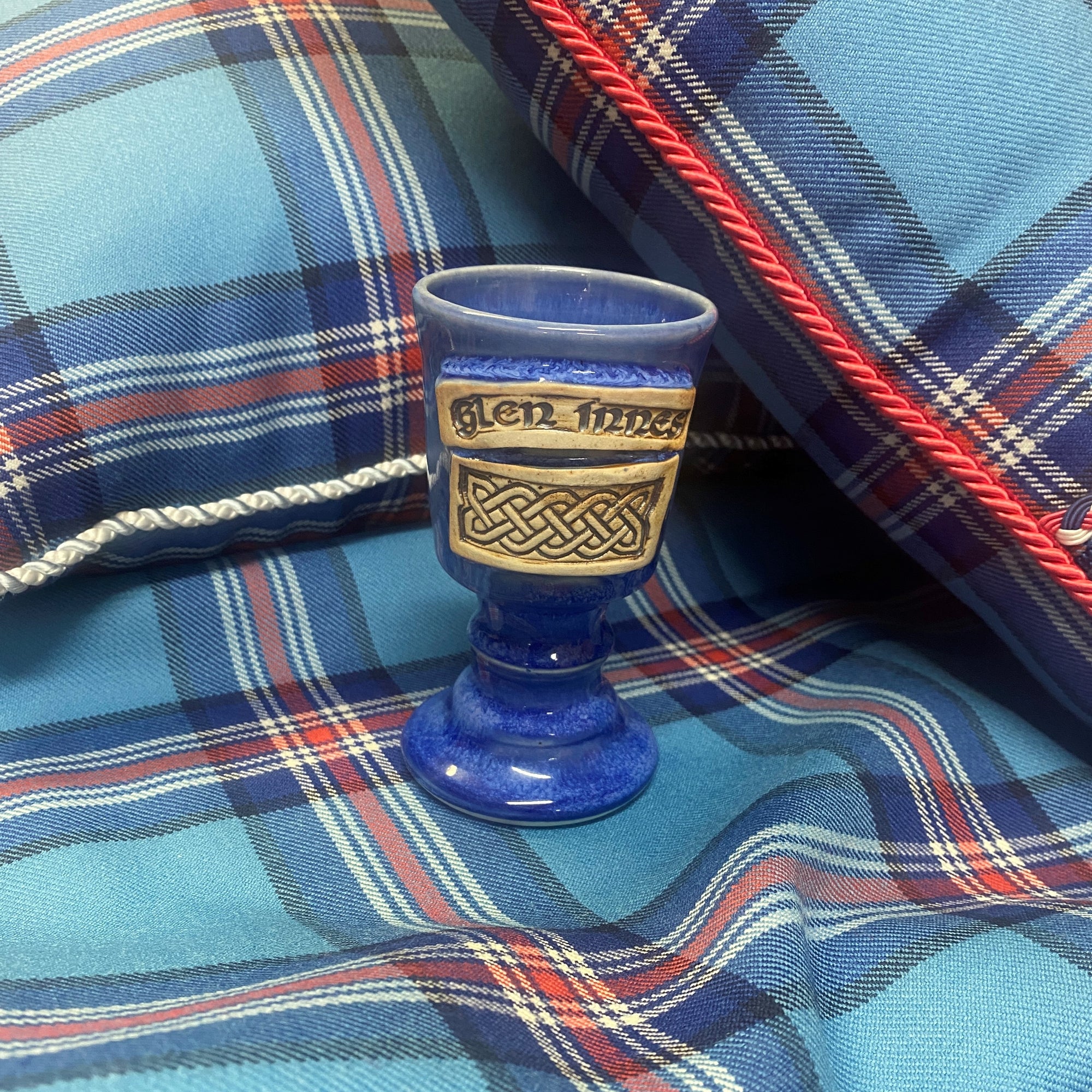 Hand Made Pottery Goblet Light Blue