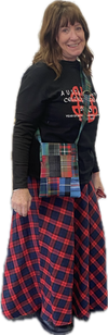 Cross Body Bag in Mixed Tartan with clip
