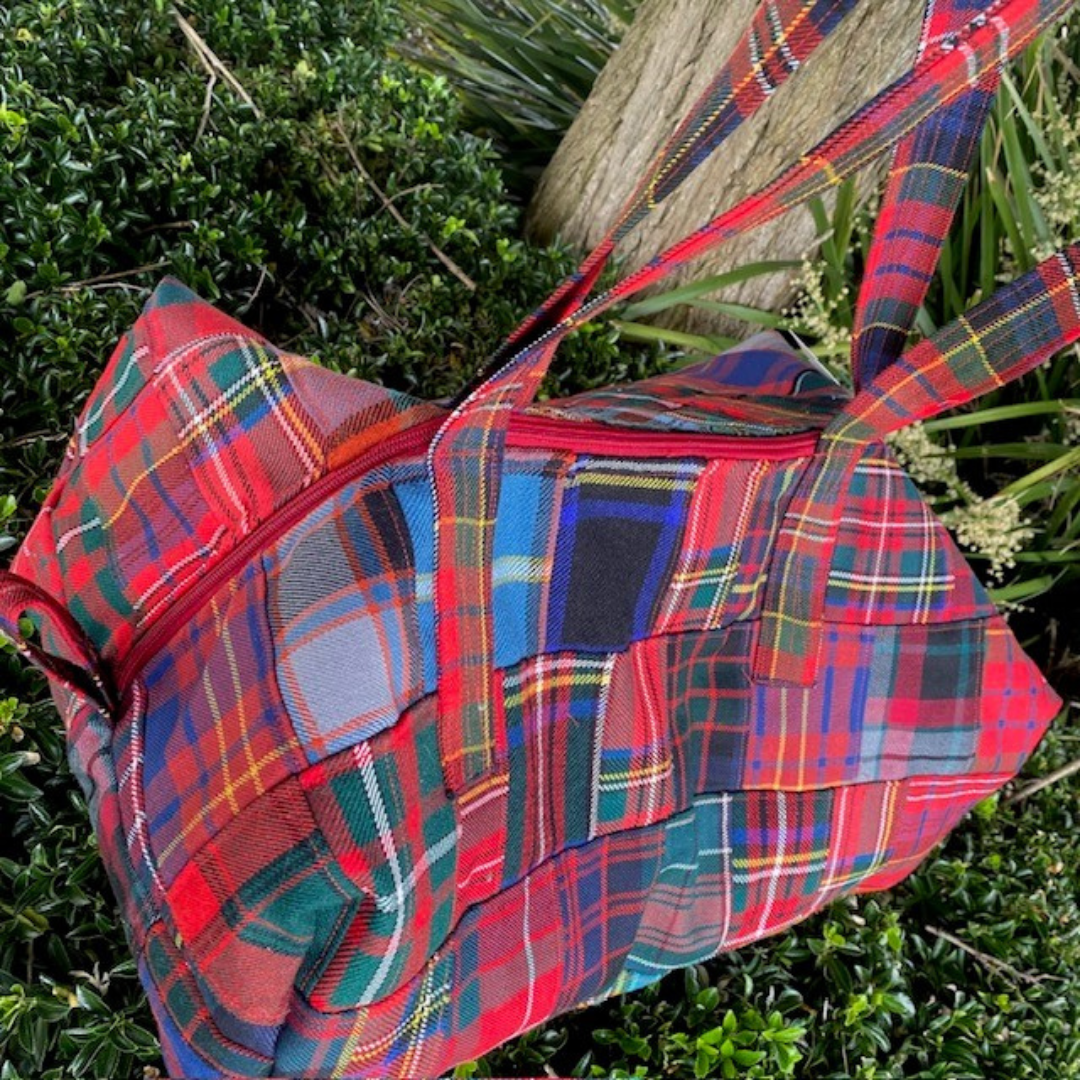 Overnight Bag in Mixed Tartans