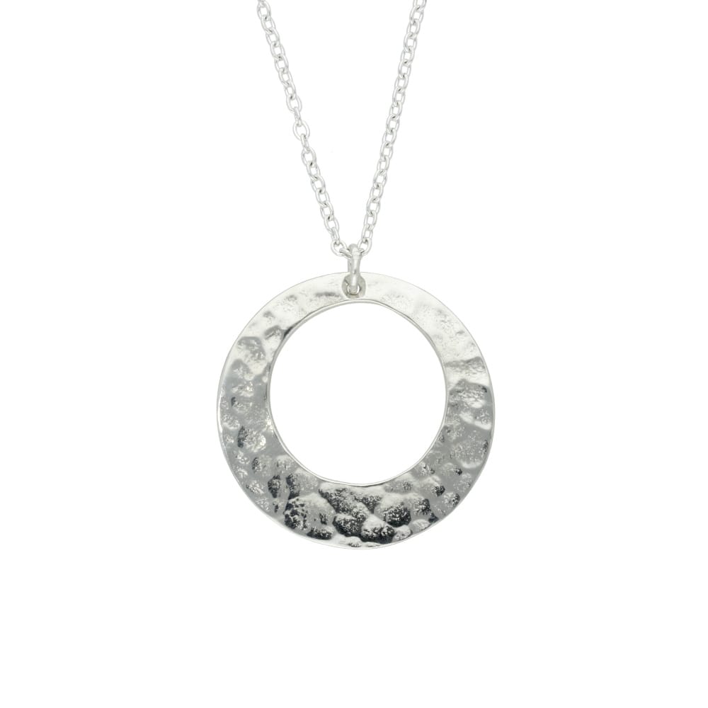 Hammered Hoop Pendant