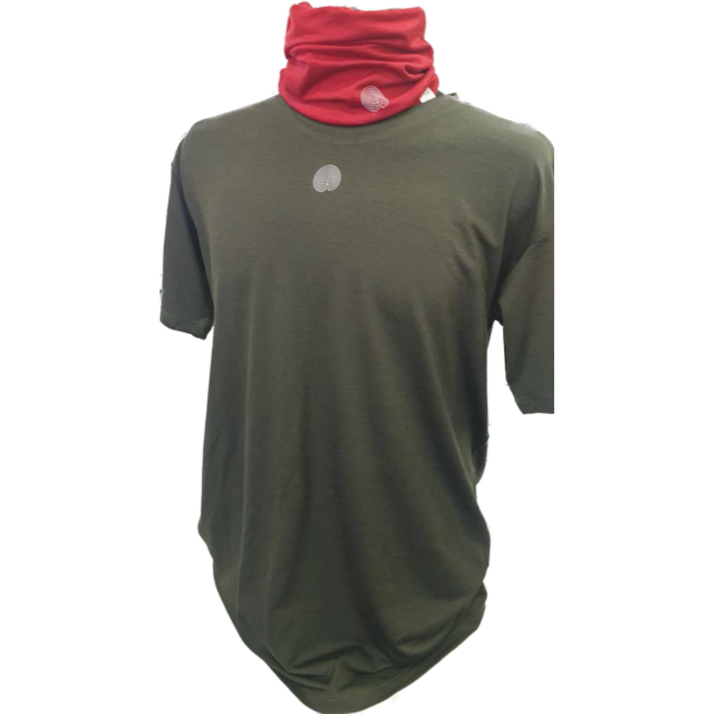 100% Merino Wool T- Shirt "Plantation" Green