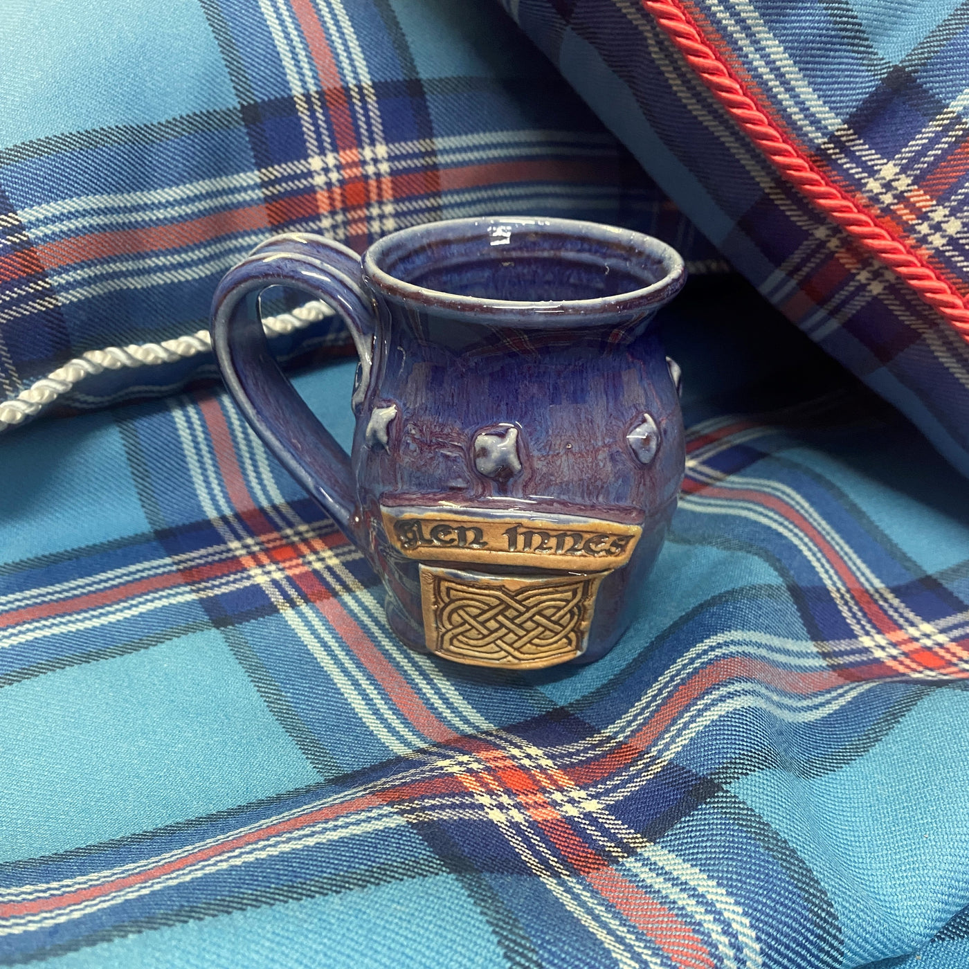 Hand Made Pottery Mug Glen Innes with Celtic Knotwork Mark III