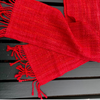Red Merino Wool and Silk Scarf