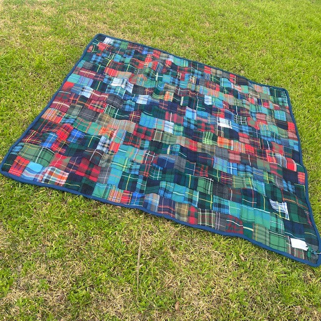Patchwork Tartan Rug - Mixed tartan