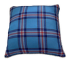 Scatter Cushion in Glen Innes Tartan with white and blue flanged piping