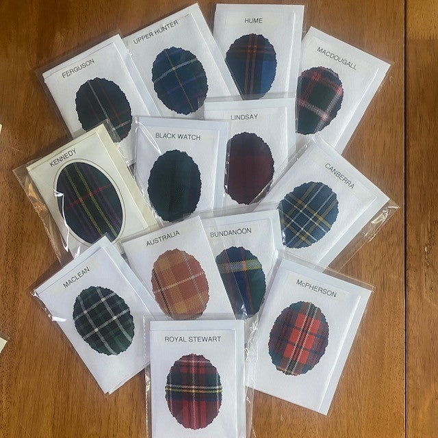 Tartan Cards in Various tartans