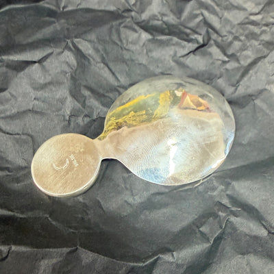 Sterling Silver and Linoleum Tea Caddy Spoon by Richard Moon
