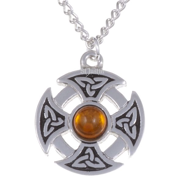 Triangular Knot Cross Necklet
