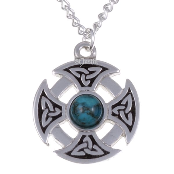 Triangular Knot Cross Necklet