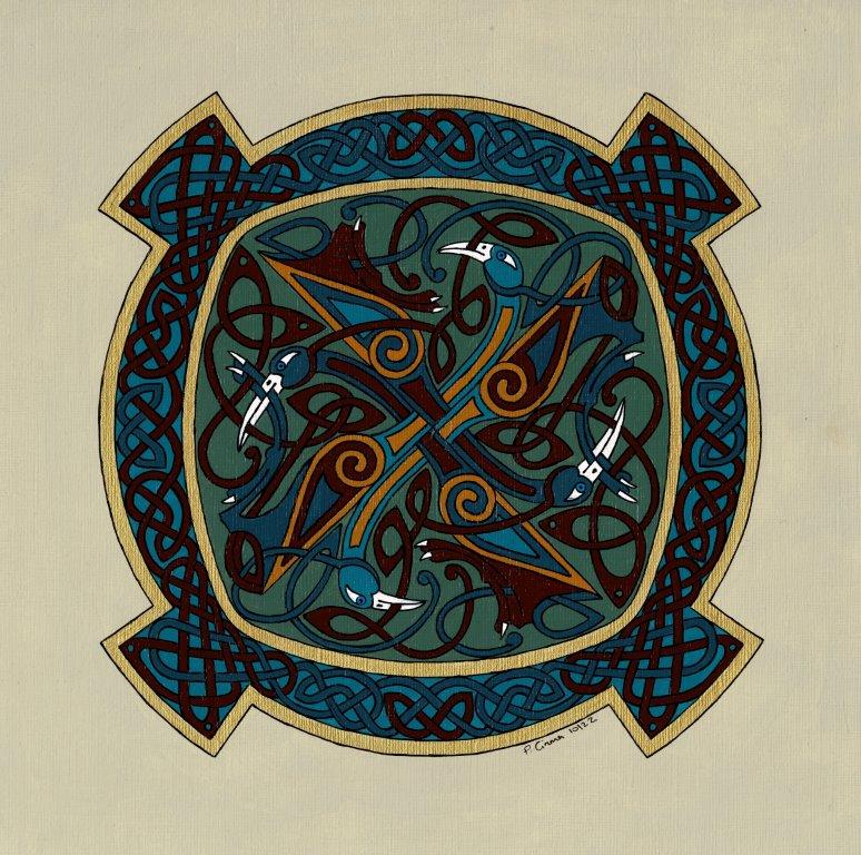 Celtic Card Birds Squared