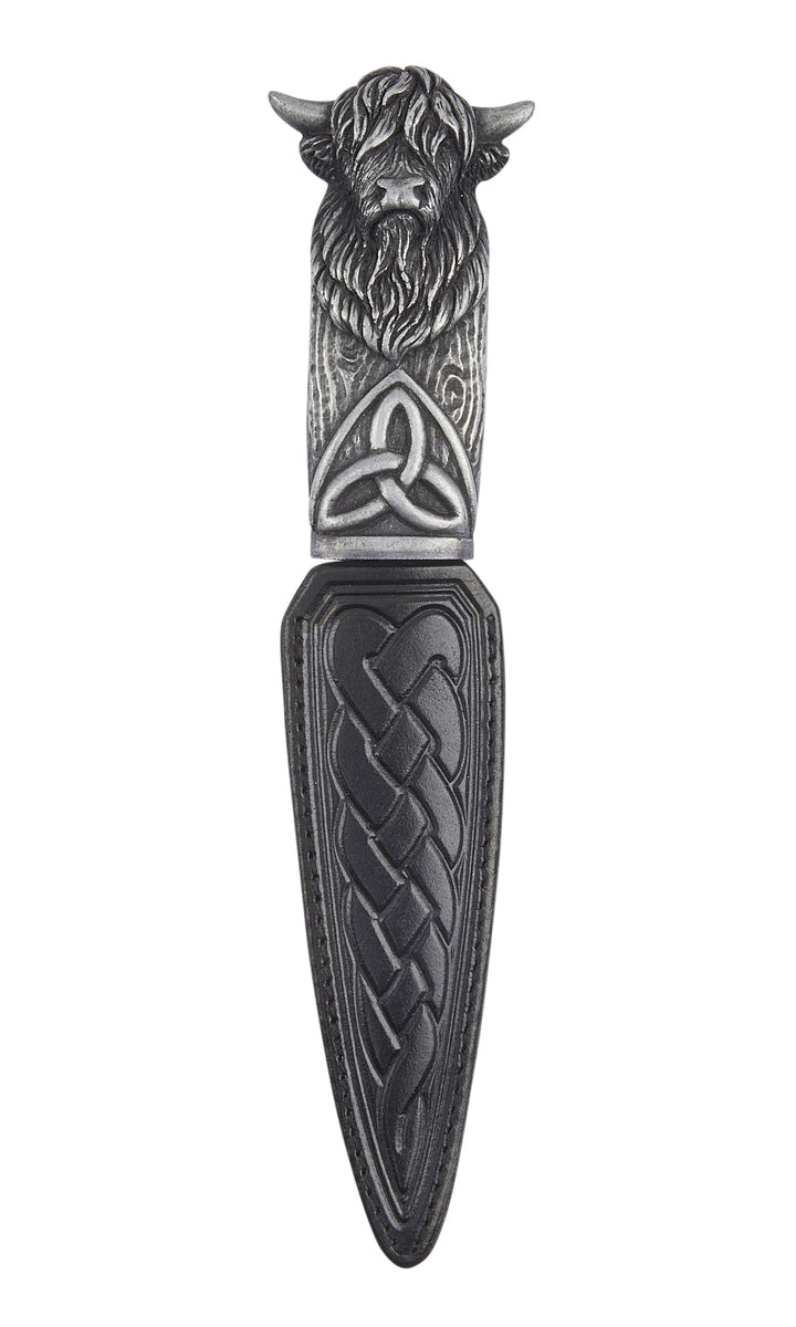 Silver Resin Highland Cow Sgian Dubh