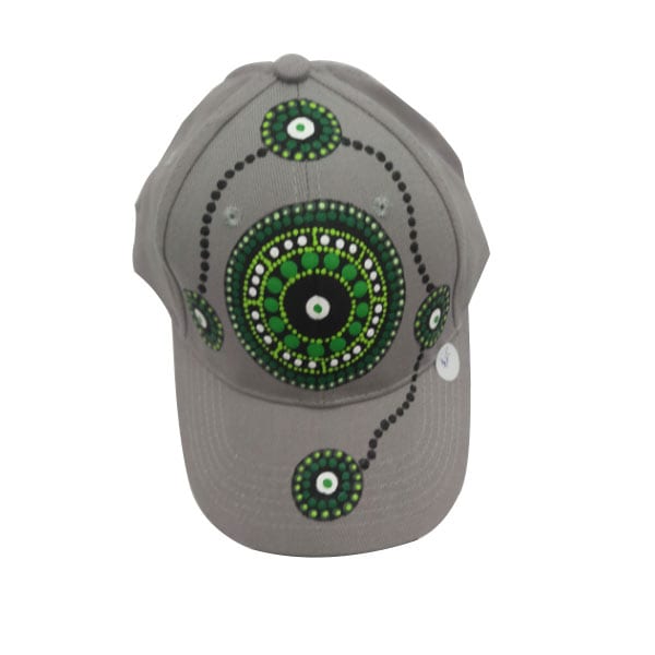 Hand Painted Cap - Black