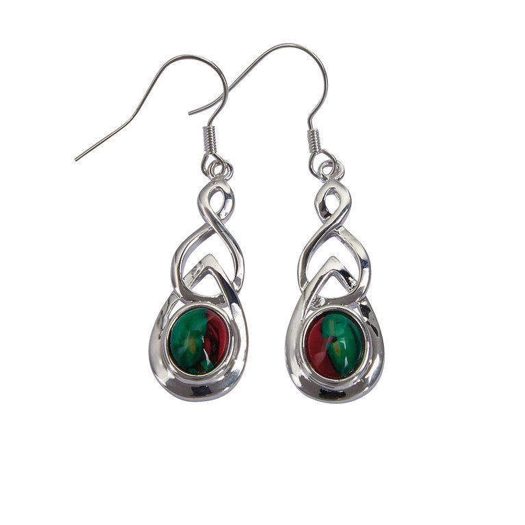 Silver Plate Celtic Drop Earrings
