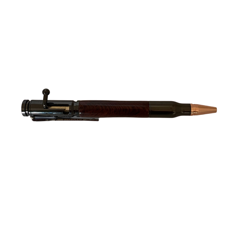 Bolt Action Bullet Pen Black and Gunmetal