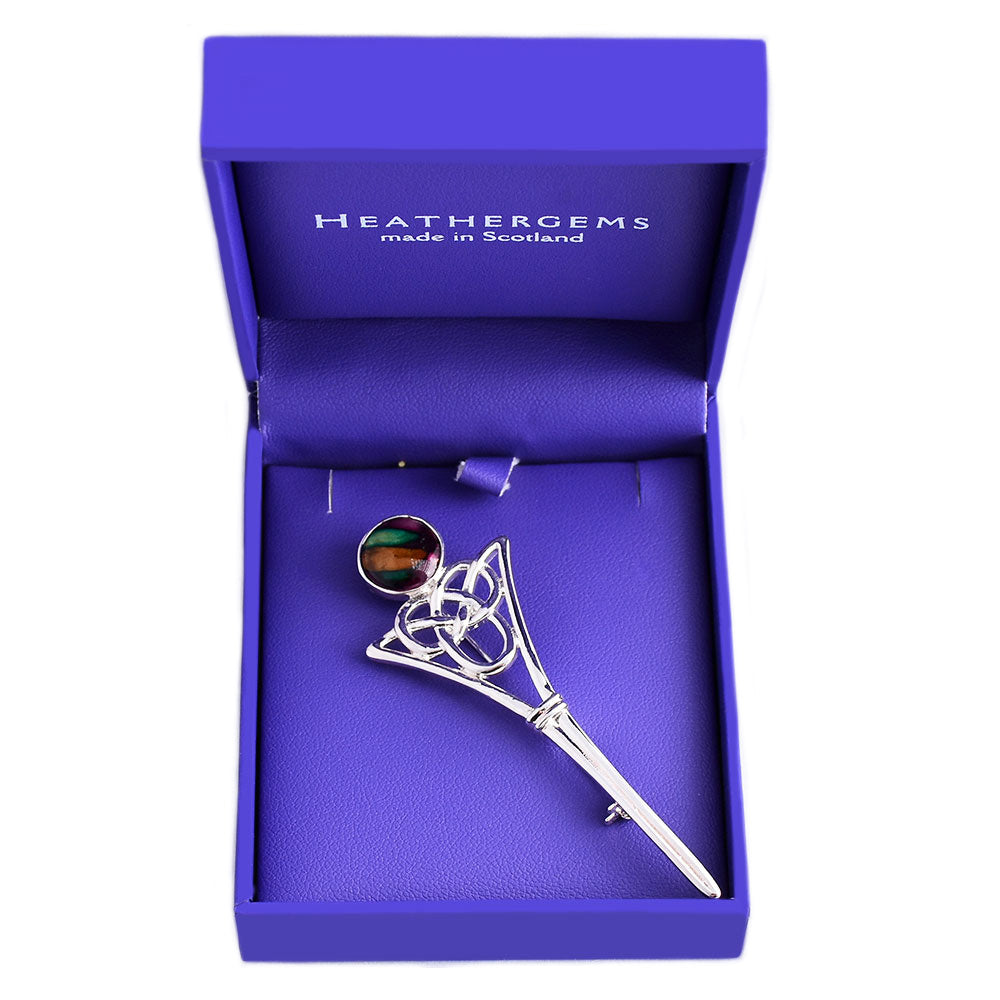 Celtic Pin Silver Plated Brooch - HB74