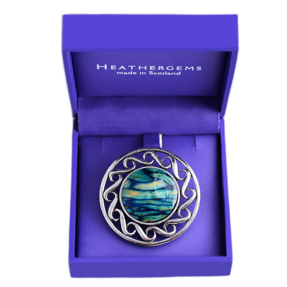 Scottish Celtic Swirl Brooch in Pewter - HB51
