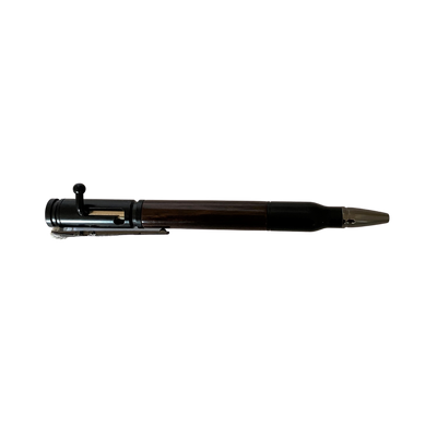 Bolt Action Bullet Pen Black and Gunmetal